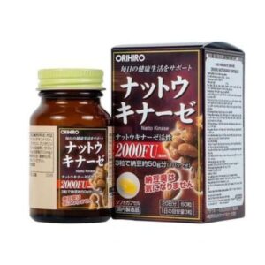 Viên uống hỗ trợ điều trị tai biến Orihiro Nattokinase 2000FU 60 viên, nhập khẩu chính hãng