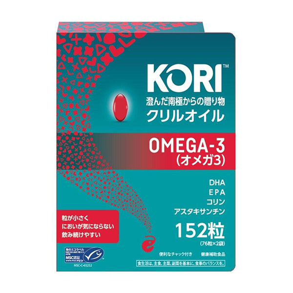 Dầu nhuyễn thể Kori Krill Oil Omega 3 Nhật Bản 152 viên