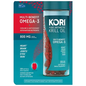 VIÊN UỐNG DẦU NHUYỄN THỂ NAM CỰC 800MG - KORI PURE ANTARCTIC KRILL OIL MULTI-BENEFIT OMEGA-3, 800 MG (120 VIÊN)