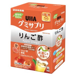 viên kẹo dẻo bổ sung giấm táo UHA Mikakuto Gummy Supplement Apple Vinegar.